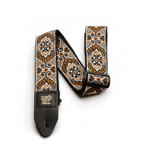 Ernie Ball Strap Jacquard Tribal Brown - Leather and Polypro - 41"-72"