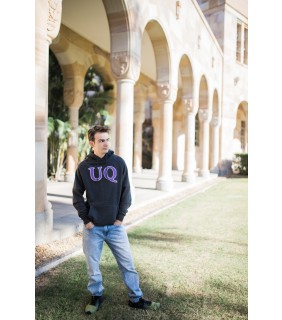 UQ Mens Pullover Hoodie - Black