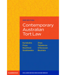 SPECIAL ORDER - Cambridge University Press Contemporary Australian Tort Law 2E