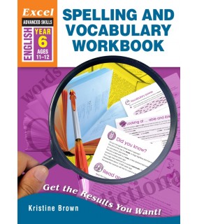 Pascal Press Excel Advanced Skills: Spelling and Vocab Workbook Year 6