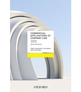 Oxford University Press ANZ ebook Commercial Applications of Company Law 2022