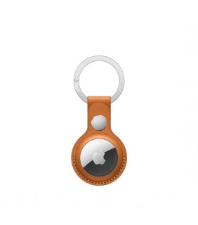 Apple AIRTAG LEATHER KEY RING - GOLDEN BROWN