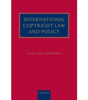 Oxford University Press UK ebook RENTAL 1YR International Copyright Law and Policy