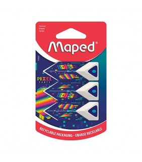 Maped PIXEL PARTY ERASER PACK 3 - ASSORTED