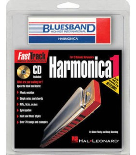 Hal Leonard Fasttrack Mini Harmonica Pack Bk/CD/Harmonica