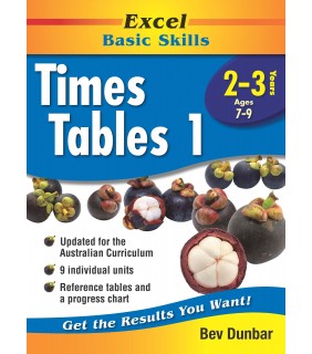 Pascal Press Excel Basic Skills: Times Tables 1 Years 2–3