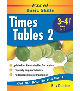 Pascal Press Excel Basic Skills: Times Tables 2 Years 3–4