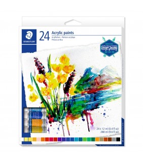Staedtler acrylic paints box of 24 assorted colours