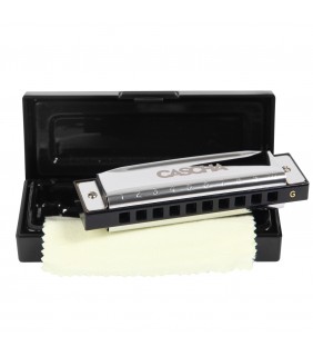 Cascha Blues Harmonica in (G)inc Case & Cleaning cloth