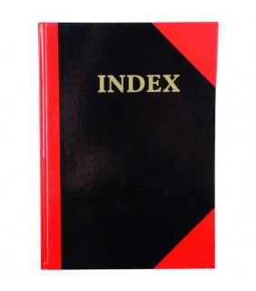 Cumberland RED & BLACK NOTEBOOK GLOSS A7 100 LEAF INDEXED