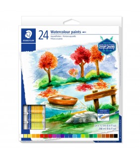 Staedtler watercolour paints box of 24 assorted colours