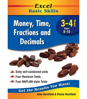 Pascal Press Excel Basic Skills Money, Time, Fractions and Decimals Years
