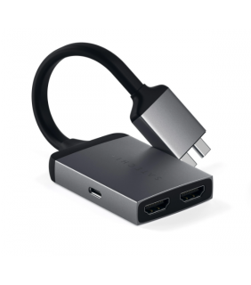 SATECHI USB-C Dual HDMI Adaptor (Space Grey)