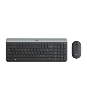 Logitech Slim Wireless Keyboard and Mouse Combo MK470 Black