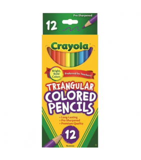 Crayola Full Size Triangular Coloured Pencils 12pk