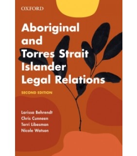 Aboriginal and Torres Strait Islander Legal Relations - eBook 180 Day Rental