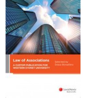 LexisNexis Australia Law of Associations: A Custom Publication for Western Sydney
