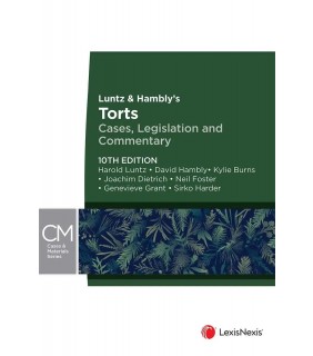 LexisNexis Australia Luntz & Hambly’s Torts: Cases, Legislation and Commentary, 1