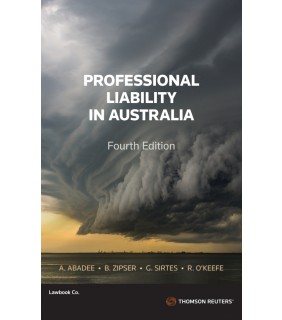 Thomson Reuters eBook Professional Liability in Australia