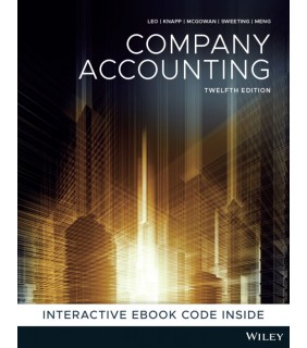John Wiley & Sons Company Accounting, 12th Edition