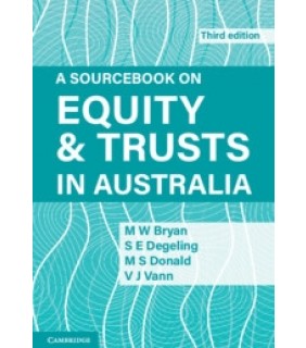 SPECIAL ORDER - Cambridge University Press A Sourcebook on Equity and Trusts in Australia 3E