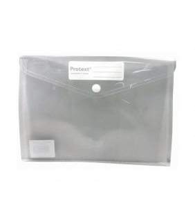 Protext A5 PP Document wallet with button closure - Clear