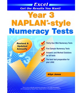 Pascal Press Excel NAPLAN*-style Numeracy Tests Year 3