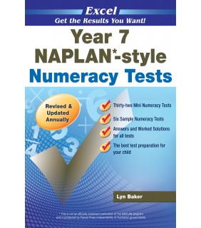 Pascal Press Excel NAPLAN*-style Numeracy Tests Year 7