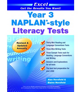 Pascal Press Excel NAPLAN*-style Literacy Tests Year 3