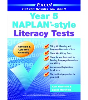 Pascal Press Excel NAPLAN*-style Literacy Tests Year 5