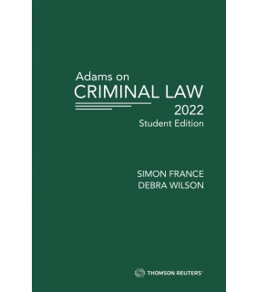 Thomson Reuters eBook Adams on Criminal Law 2022 Student Edition