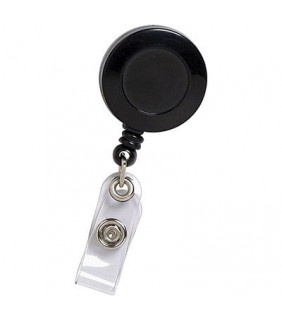 Rexel ID RETRACTABLE CARD HOLDER W/ STRAP BLACK -LOOSE