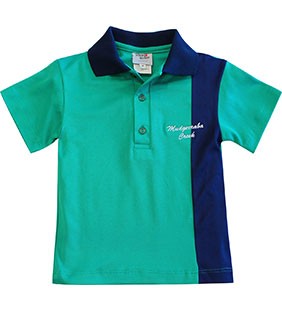 Sports Polo in Green & Navy
