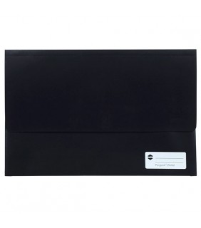 Document Wallet F/C Polypick Touch Fastener Black Marbig