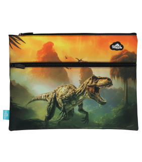 Spencil A4 Twin Zip Pencil Case - Jurassic Kingdom