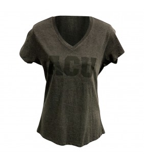 ACU - Womens Vee Neck T-Shirt - Charcoal