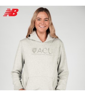 ACU Ladies Grey Pullover Hoodie Tonal Shield Logo