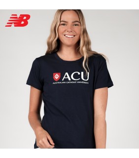 ACU Ladies Black T-Shirt Shield Print