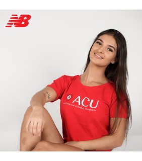 ACU Ladies Red T-Shirt Shield Print
