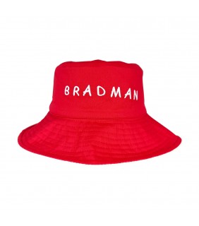 Bucket Hat Red Bradman