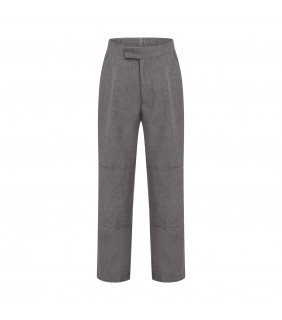 Essentials Light Grey Formal Trousers (Elastic)