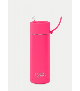 Ceramic Reusable Bottle - Neon Pink - Regular 595ml