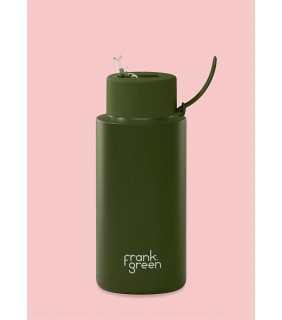 Ceramic Reusable Bottle - Khaki - 1 Litre 