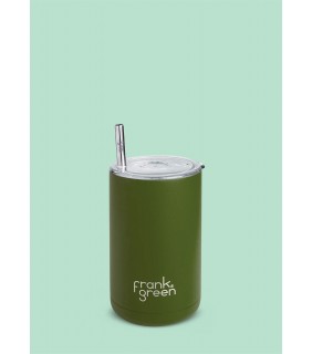 Iced Coffee Cup with Straw - Khaki
