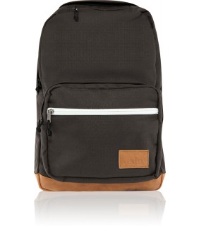 edu Backpack JS Black/Tan Contrast Zipper