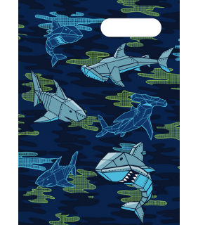 Spencil A4 Book Cover - Robo Shark 1