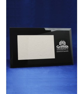 Griffith University Black Glass Photo Frame