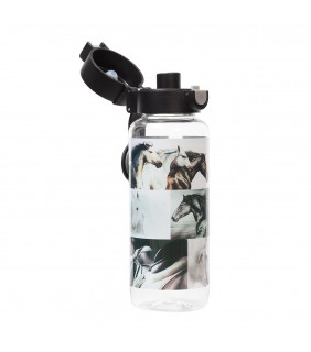 Water Bottle 650ml - B&W Horses