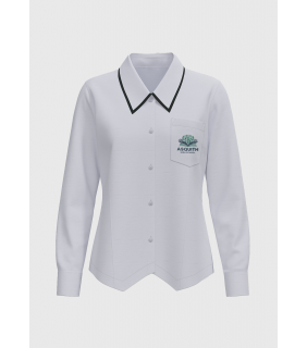 Blouse L/S Rolled Collar