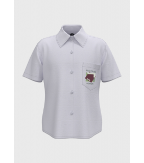 Blouse Short Sleeve White Girls (Senior)